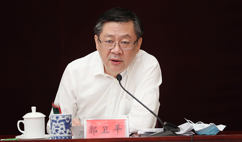 8月12日，郭衛(wèi)平在第十二屆駿馬獎評獎委員會第一次全體會上講話