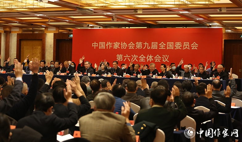 12月12日，中國作家協(xié)會第九屆全國委員會第六次全體會議在京舉行，與會者表決通過決議