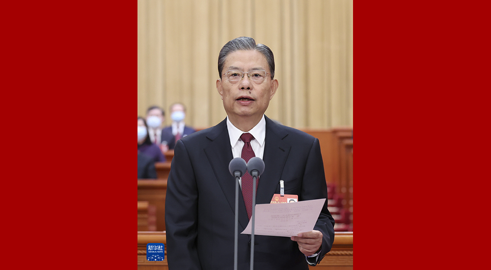 3月5日，第十四屆全國(guó)人民代表大會(huì)第一次會(huì)議在北京人民大會(huì)堂開(kāi)幕。趙樂(lè)際主持開(kāi)幕會(huì)。