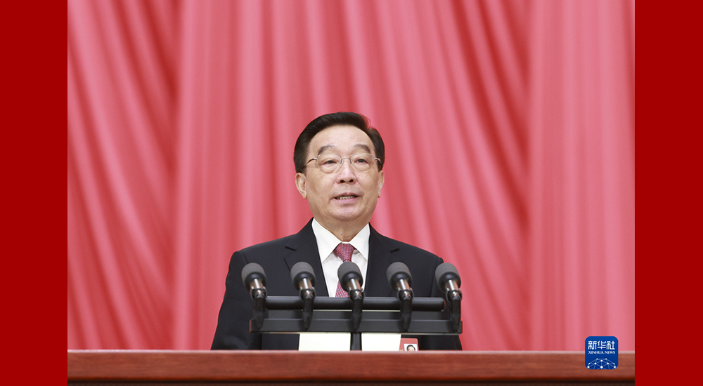 3月5日，第十四屆全國(guó)人民代表大會(huì)第一次會(huì)議在北京人民大會(huì)堂開(kāi)幕。王晨作關(guān)于立法法修正草案的說(shuō)明。