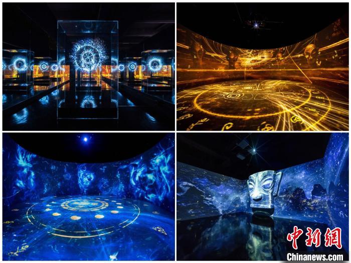 《你好！三星堆》光影展廳現(xiàn)場(chǎng)。 展覽組委會(huì)供圖