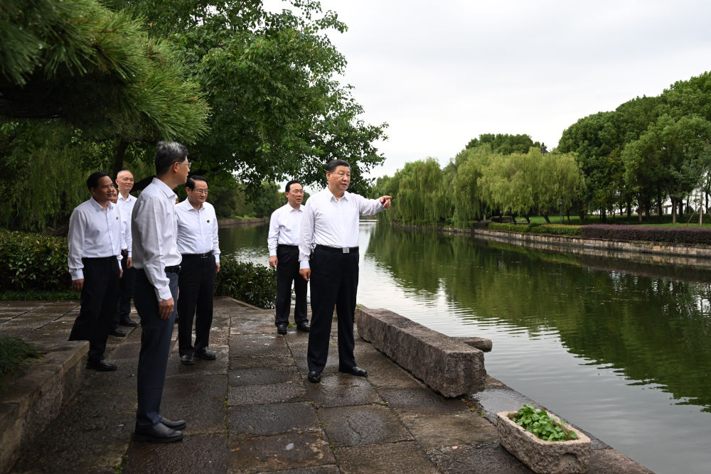 2023年9月20日下午，習(xí)近平在浙江省紹興市浙東運河文化園考察。新華社記者 謝環(huán)馳 攝