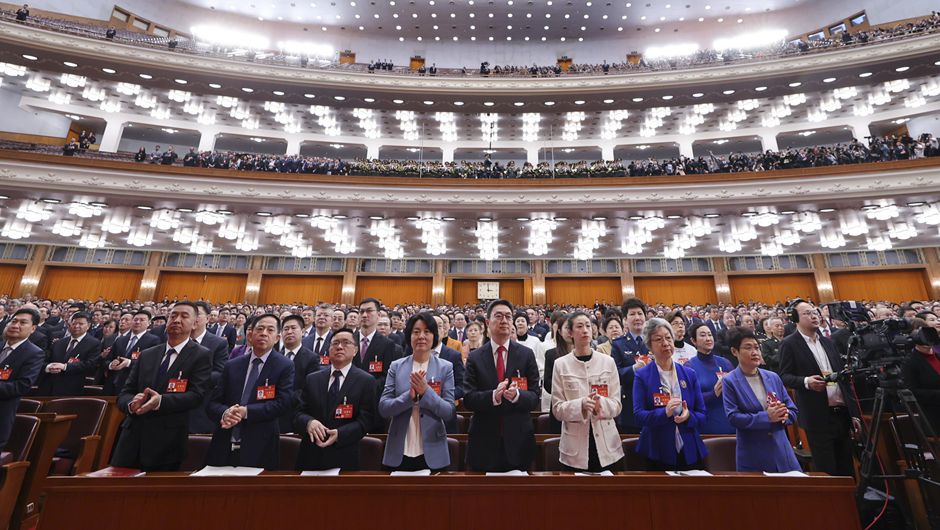 3月4日，中國(guó)人民政治協(xié)商會(huì)議第十四屆全國(guó)委員會(huì)第二次會(huì)議在北京人民大會(huì)堂開幕。新華社記者 邢廣利 攝