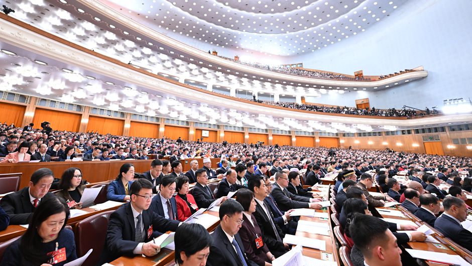 3月4日，中國(guó)人民政治協(xié)商會(huì)議第十四屆全國(guó)委員會(huì)第二次會(huì)議在北京人民大會(huì)堂開幕。新華社記者 謝環(huán)馳 攝