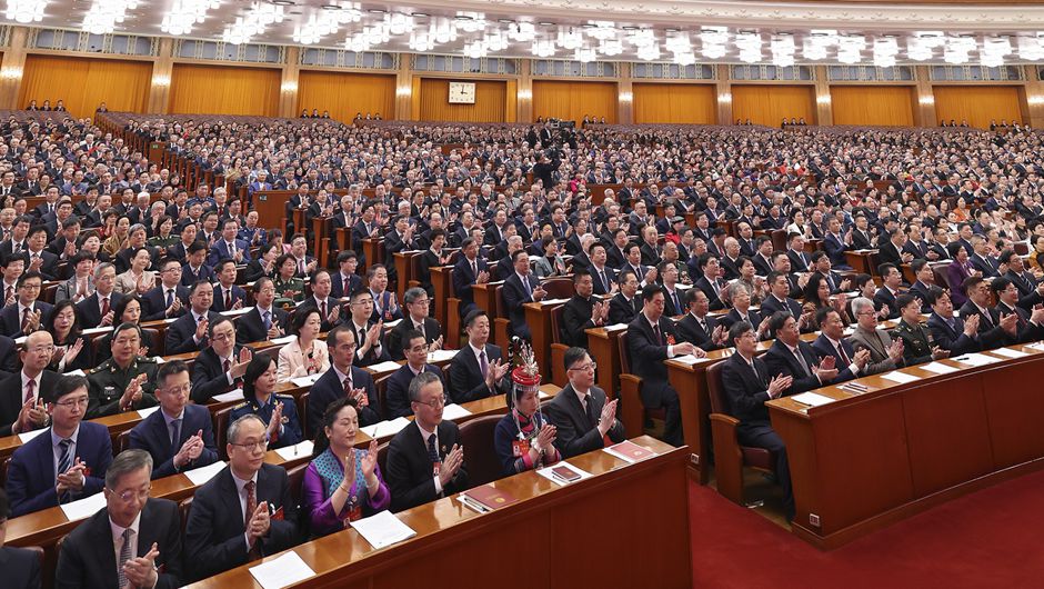3月4日，中國(guó)人民政治協(xié)商會(huì)議第十四屆全國(guó)委員會(huì)第二次會(huì)議在北京人民大會(huì)堂開幕。新華社記者 龐興雷 攝