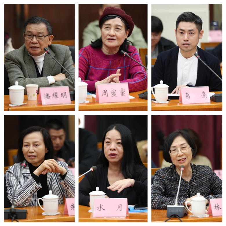 潘耀明、周密密、葛亮、朱志華、林慧嫻、湯梅笑發(fā)言