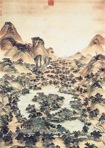 清代冷枚繪避暑山莊圖。 　　本文圖片均由承德避暑山莊博物院提供