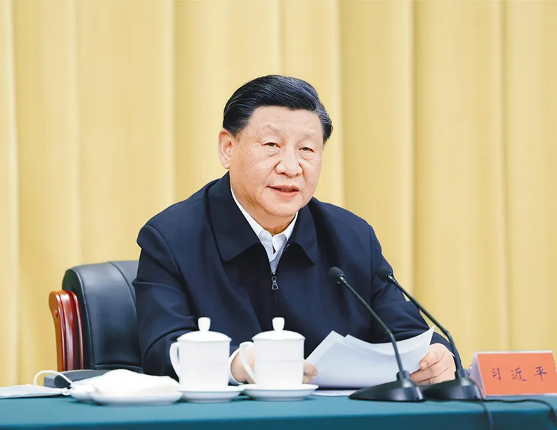 2023年6月2日，中共中央總書記、國家主席、中央軍委主席習近平在北京出席文化傳承發(fā)展座談會并發(fā)表重要講話。 新華社記者 鞠鵬/攝