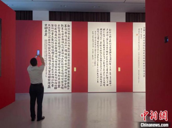 展覽現(xiàn)場(chǎng)。　童笑雨 攝